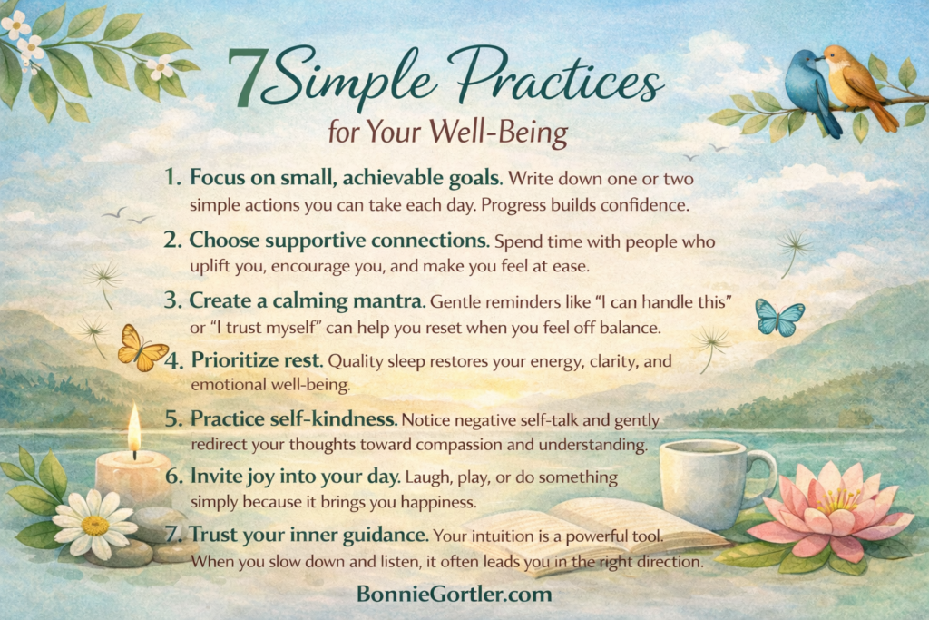 7 Simple Practices for Your Well Being graphic